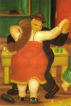 フェルナンド・ボテロ Painting - フェルディナンドの船頭を踊るカップル